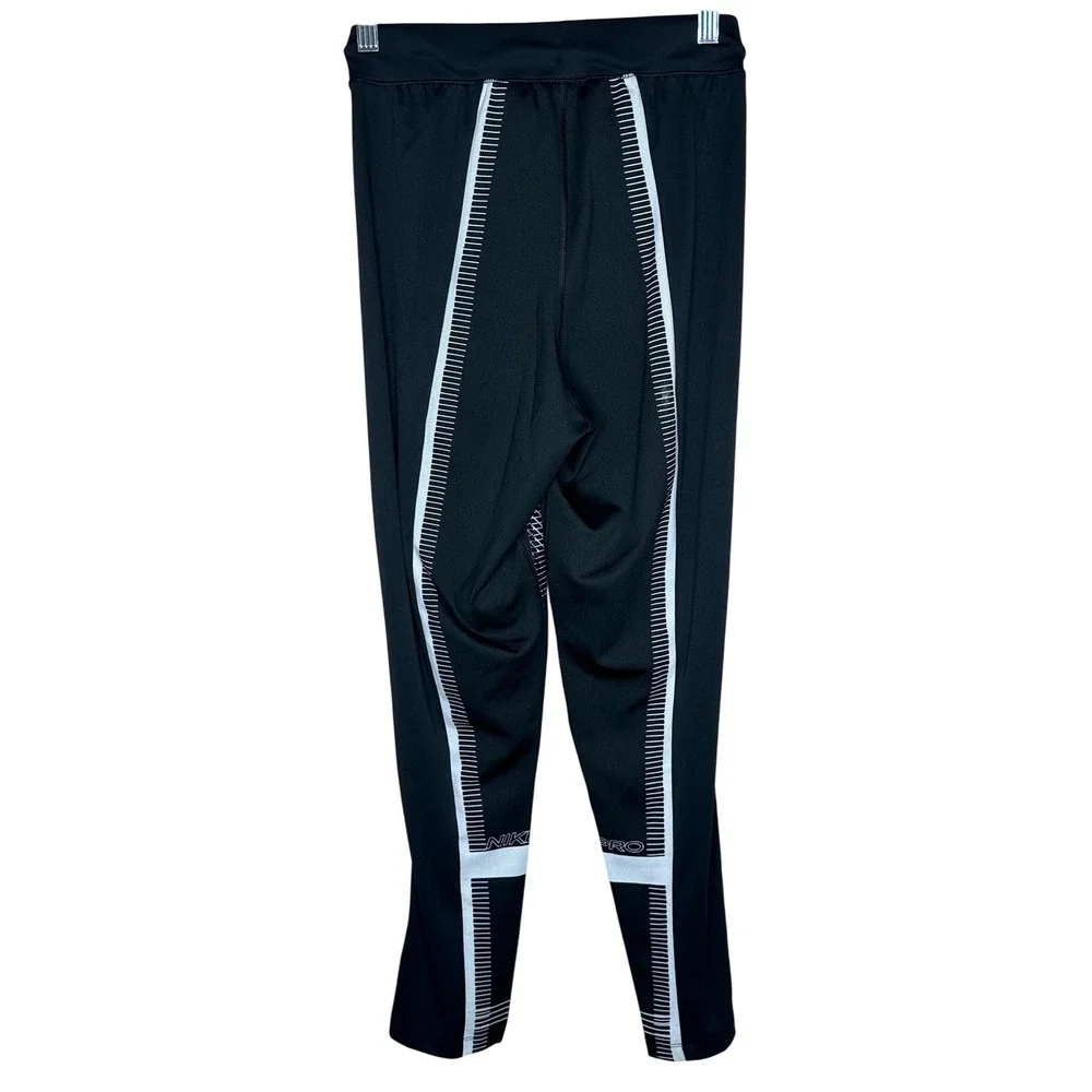NIKE PRO Black‎ & White Dri Fit Engineered Training Pants CU5770-010 Women's XS